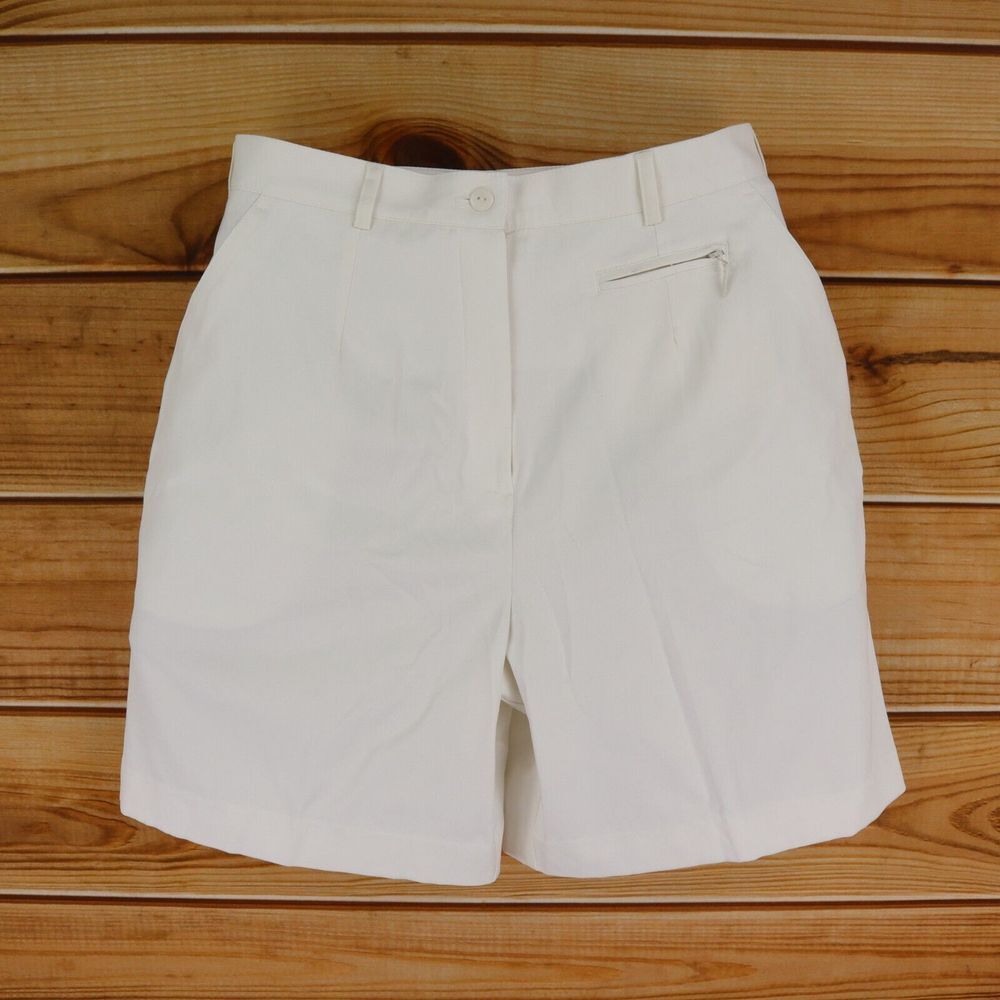 Tail Shorts High Rise Womens Sz 12 Ivory White Zip Pocket Belt Loops NWT $70